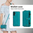 thumbnail image 2 of Dteck Wallet Case for Samsung Galaxy A15 5G, Galaxy A15 Wallet Case Crossbody Strap for Women Men, Durable PU Leather Zipper Card Holder Magnetic Detachable Phone Cover for Galaxy A15 5G/4G,Blue, 2 of 8
