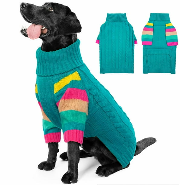 Jersey para perro OUOBOB XXL de punto con cuello alto para Golden Retriever