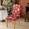 thumbnail image 2 of Christmas Stretch Chair Covers Set of 1 Removable Washable Dining Chair Protectors for Holiday Party Home Decor(B), 2 of 6