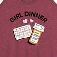 thumbnail image 3 of Instant Message - Girl Dinner Bc And Anxiety Meds - Ladies Racerback Tank, 3 of 6