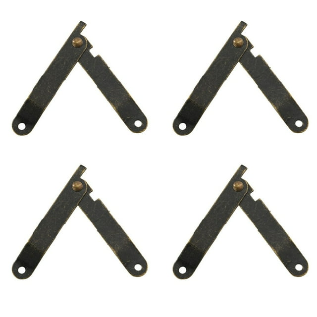 4Pcs Antique Support Hinged Gift Box Wooden Box Corner Movable Support