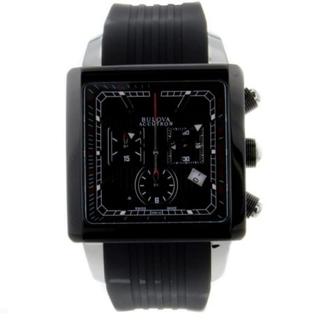 Bulova Men's 65B142 Stainless Steel Analog Black Dial Watch