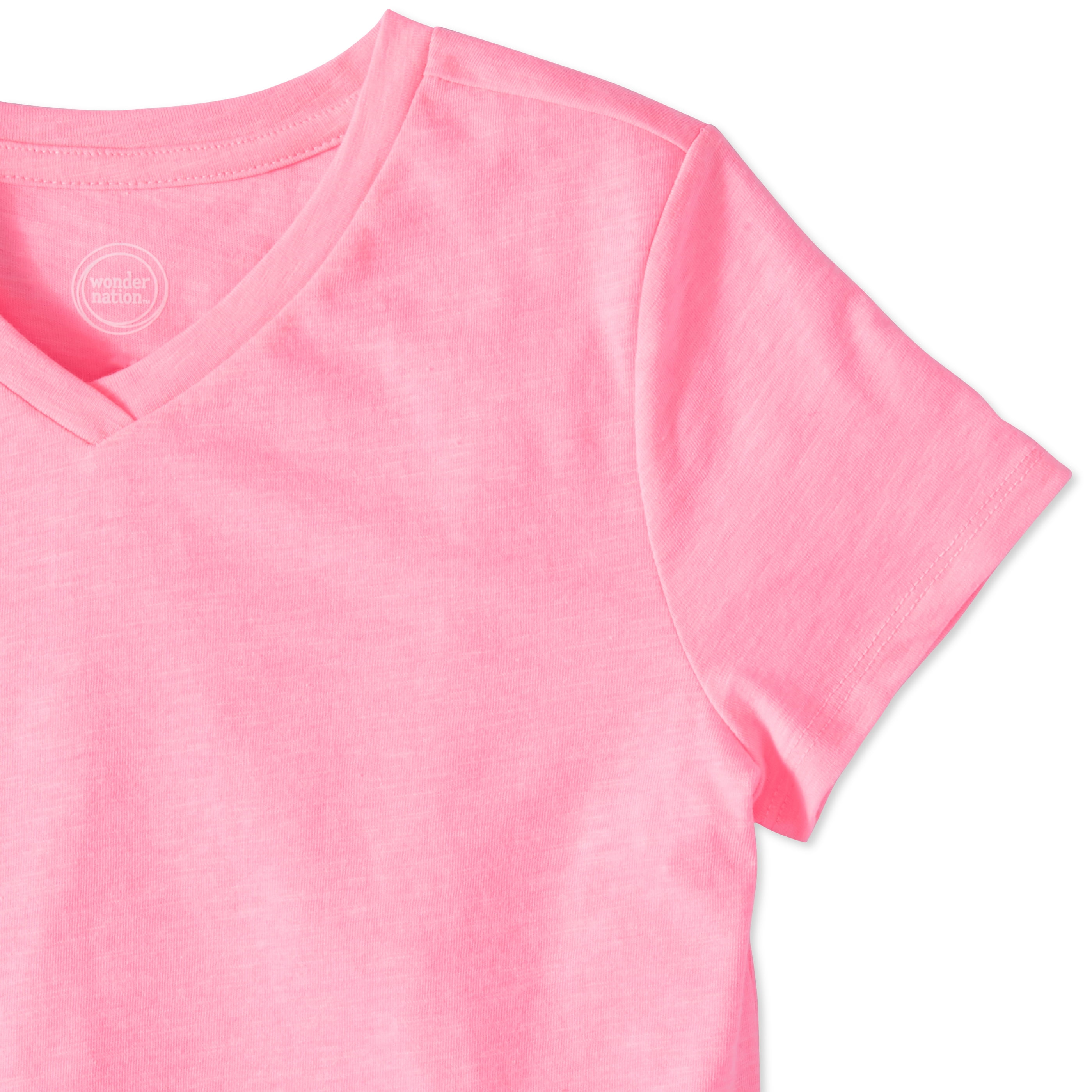 Girls' V-Neck T-shirts 2-Pack Set