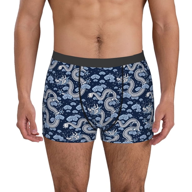 Fotbe Dragons Calzoncillos Tipo Boxer con Bolsa de Soporte Total para Hombre, X-Temp Fresco, Transpirable y de Secado Rápido-Small