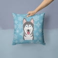 thumbnail image 2 of Winter Snowflake Dog Face Design Fabric Decorative Pillow, 2 of 4
