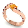 thumbnail image 2 of 1.20 Ct Natural Diamond Citrine & Red Ruby Gemstone Elegant Bridal Ring for Ladies Solid 14K Rose Gold Size 10 by Diamond-Capitals, 2 of 8