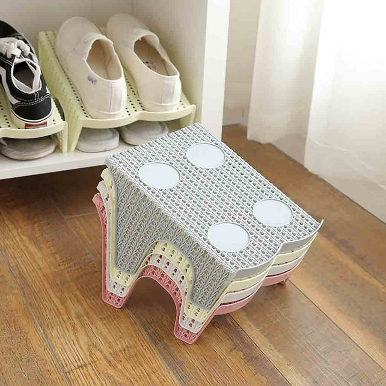 Shoe Slots Double Layer Plastic Space Saver Holder Shoes Box