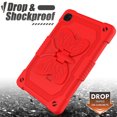 thumbnail image 4 of for Samsung Galaxy Tab A7 Lite 8.7" 2021 SM-T225 / SM-T220 Case for Kids, with Butterfly Wings Kickstand Shoulder Strap Heavy Duty Rugged 2 In 1 Silicone PC Cover, Red, 4 of 8