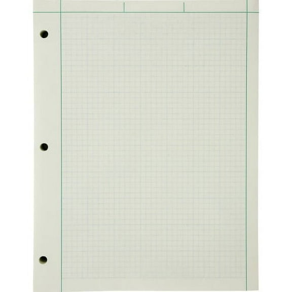 Ampad Engineering Computation Pad - 200 Sheets - Both Side Ruling Surface - Ruled Margin - 15 lb Basis Weight - Letter - 8 1/2" x 11" - Green Tint Paper - Chipboard Backing - | Bundle of 5 Pads