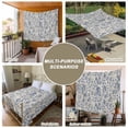 thumbnail image 6 of Blue Flowers Small Tapestry for Bedroom Wall Hanging Tapestry,Retro Rustic Botanical Floral Leaves Vines Ceiling Backdrop Tapestries Poster Blanket Wall Decor for Teens Room Living Room 23" x 28", 6 of 8