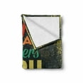 thumbnail image 2 of Grunge Soft Flannel Fleece Throw Blanket, Life Always Offers You a Second Chance Its Called Tomorrow Words, Cozy Plush for Indoor and Outdoor Use, 70" x 90", Green Yellow, by Ambesonne, 2 of 6