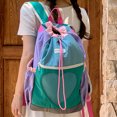 thumbnail image 4 of Mochila Escolar para Mujeres Y Niñas Nailon Ordenador Portátil Con Bloques Colores, 4 of 9