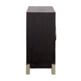 thumbnail image 4 of Coast To Coast Imports Medici 2-Door Wood Cabinet in Black and Gold, 4 of 7
