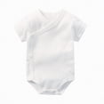 thumbnail image 1 of Gubotare Baby Clothes Boy Summer Newborn Baby Clothes Cool Infant Stuff Toddler Short Sleeve Jumpsuit 0 3 6 9 12 18 24 Months (White,3-6 Months), 1 of 4