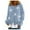 Blue, variant on Cardigans Women Trendy Warm Fashion Sweater Star Printing Long Sleeve O-Neck Sweater Cropped Button Sweater Top Light Weight Cardigan