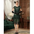 thumbnail image 4 of PrettyGuide Womens Flapper Dress with Sleeves Art Deco Sequin Beaded Fringe 1920s Vintage Great Gatsby Party Dress, 4 of 7