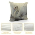 thumbnail image 4 of Nawypu  Swan Pillowcase Sketch Portrait Wings Bird Animal Elegant Lake Nature Animal Oil Vivid Throw Pillow CoverCushion Decorative for Living Room Outdoor, 4 of 5