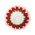 thumbnail image 2 of Posavasos de manta con ramo de flores, tapete de taza de ganchillo, adorno terminado, decoración, artesanía DIY Rojo, 2 of 9