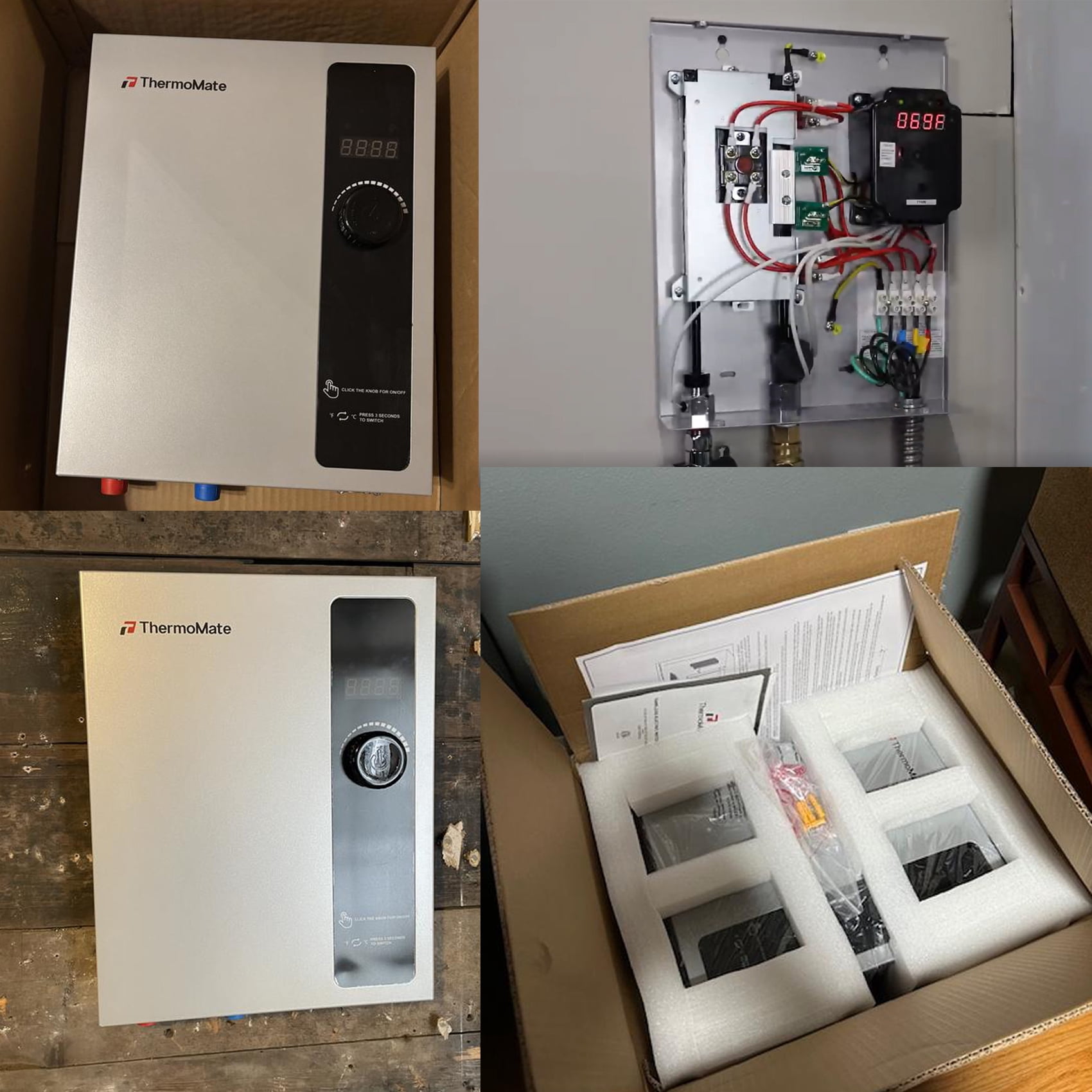 ThermoMate 11kW 240 Volt Electric Tankless Water Heater, Reliable Hot Water for Home, Shop, Cabins