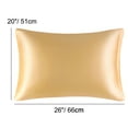 thumbnail image 6 of Unique Bargains Satin Set of 2 Zipper Closure Pillowcases Gold 20"x26", 6 of 8