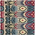 thumbnail image 6 of SAFAVIEH Ikat Jane Paisley Wool Area Rug, Beige/Blue, 2' x 3', 6 of 10