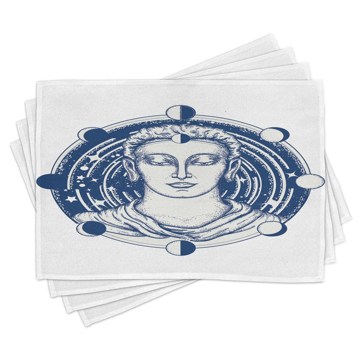 Ambesonne Planetary Place Mats Set of 4, Occult Human, Standard Size ...