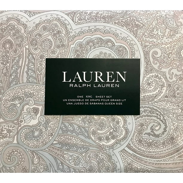 Ralph Lauren 4 Piece 100 Percent Cotton Pastel Floral Paisley King ...