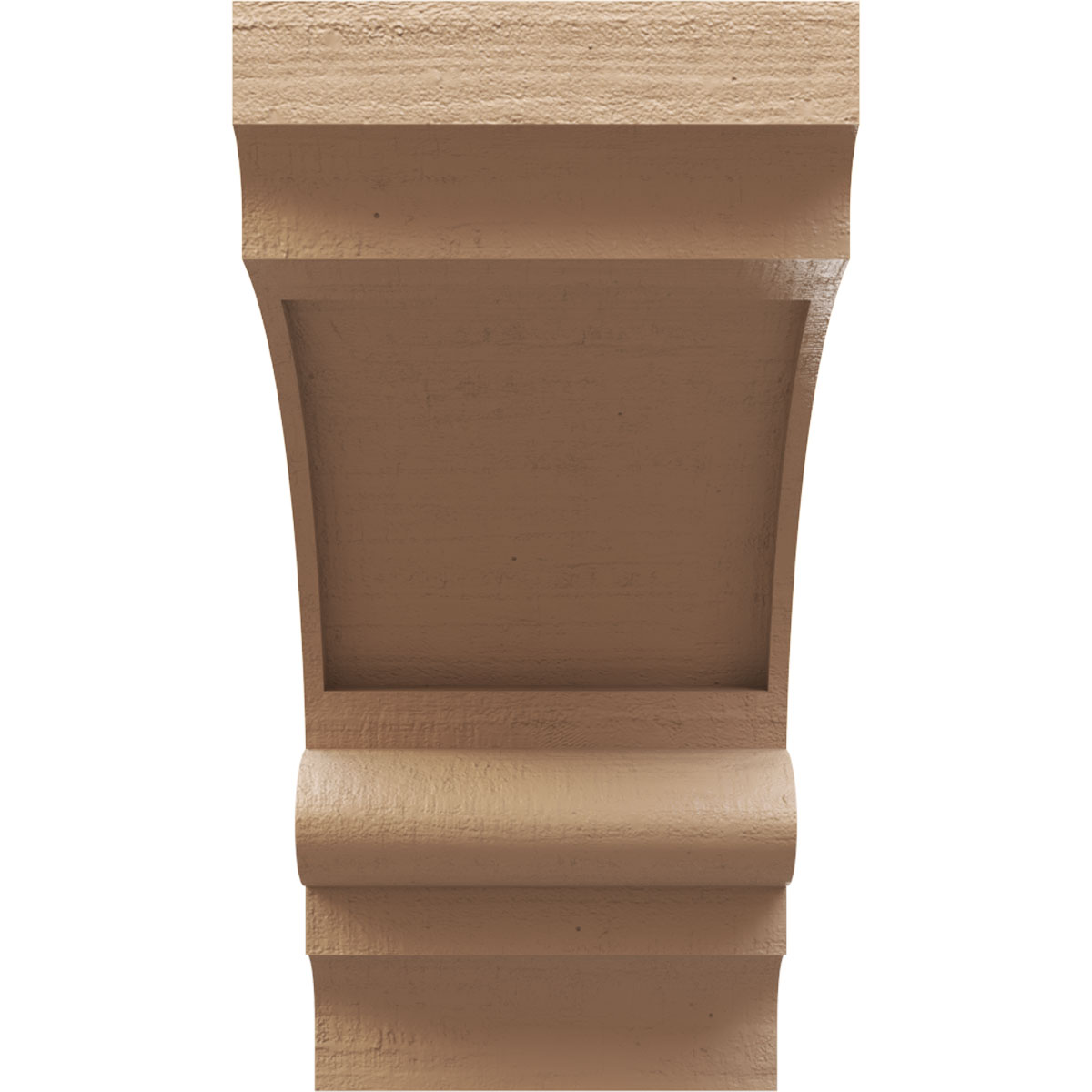 9"W x 18"D x 18"H Classic Diane Rough Cedar Woodgrain TimberThane Corbel, Primed Tan