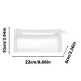 thumbnail image 3 of VQPeo Clear Transparent Pencil Cases Pen Pouch with Zipper, Multi-Purpose Storage Bags for Exam, Travel, Makeup, Stationery & Toiletries Organizer, 3 of 4