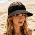 thumbnail image 3 of Homellea Women's UPF 50+ UV Protection Sun Visor Hat,Wide Brim UV Protection and Waterproof Hat, Lightweight Foldable Ponytail Beach Cap for Golf Hiking, 3 of 7