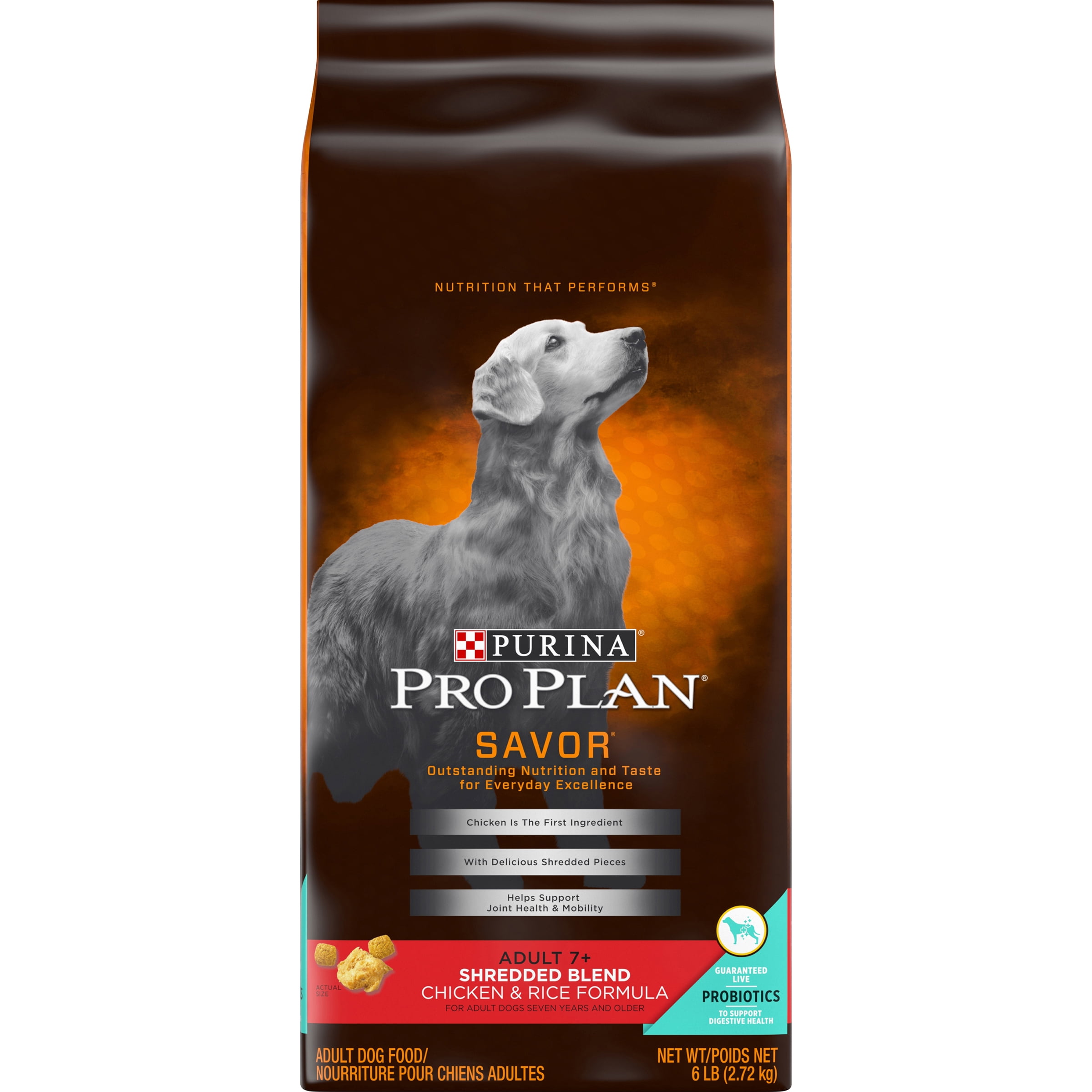 Purina Pro Plan SAVOR Shredded Blend Chicken and Rice Senior Dog Food