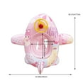 thumbnail image 3 of Flotador de piscina para bebé con asiento de seguridad Volante Anillo de natación inflable en forma de avión de dibujos animados para niños Ayuda de entrenamiento de natación en piscina Rosa, 3 of 9