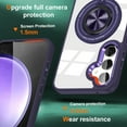 thumbnail image 2 of Clear Case for Samsung Galaxy A35, Magnetic [Compatible with Magsafe] with 360° Rotatable Ring Stand Slim Transparent Men Women Shockproof Protective Phone Cover for Galaxy A35, Purple, 2 of 7