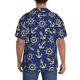 thumbnail image 3 of Balery Anchors and Nautical Camisa Casual de Manga Corta con Botones para Hombre, Texturizada, Estilo Cubano, para Playa, Verano-Medium, 3 of 5