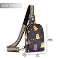 thumbnail image 2 of FORMRS Womens Crossbody Sling Bag Travel Daypack Shoulder Chest Backpack, Black Halloween Ghosts, 2 of 7