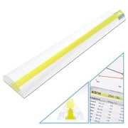 MagniPros 6" Acrylic Bar Magnifier(2x) with Yellow(Comfy for your eyes) Guiding Line-Ideal for Reading & Low Vision