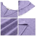 thumbnail image 5 of UVN Blouses for Women V Neck Half Bell Sleeve Shirts Summer Ladies Casual Flowy Tunic Tops, 5 of 8