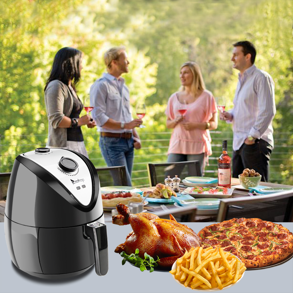 OTVIAP 1500W 120V 2.7L Electric Air Fryer US Plug Black ...