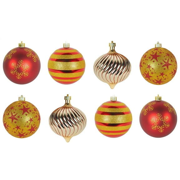 Christmas By Krebs (TV620024A) Shatterproof Decorative Ornament 5.9" (8 pack)