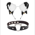thumbnail image 1 of Diadema Con Orejas De Gato Peludas De Felpa Para Halloween Y Gargantilla De Corazón, Conjunto De Collar Con Campana, Accesorios De Cosplay Para Fiesta De Halloween Sweethay  AP007137-07, 1 of 3