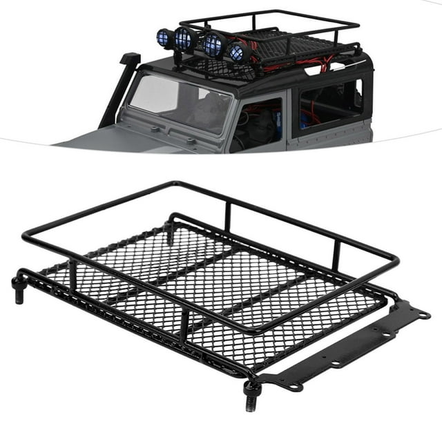 METAL ROOF RACK LUGGAGE CARRIER DURABLE LED LIGHT MN 1 12 RC CRAWLER MN90 MN90K