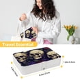thumbnail image 5 of Skull Jewelry Display Earring Holder Jewelry Box, PU Leather Organizer with Removable Compartment, Portable, 5 of 6