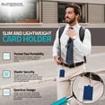 thumbnail image 3 of SUPERIOR ESSENTIALS Nylon Thread Wallet - Front Pocket Minimalist Wallet for Men and Women with a Classy D-Ring and Anchor Chain - Reward Yourself with our Classy Slim Wallet Card Holder Blue, 1PC, 3 of 7