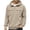 Khaki, variant on Hngshg Men's Hooded Sweatshirts Big and Tall Long Sleeve Quarter Zip Tops Textured Drawstring Pullover Hoodies