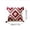 Red, variant on Bohemian Tufted Throw Pillow Cover 17.7x17.7 Inch, Geometric Pattern Cushion Case with Tassels, Soft Polyester Fabric for Sofa and Bed