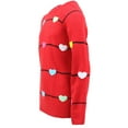 thumbnail image 2 of Cyndeelee Girls Long Sleeve Knit Pullover Christmas Sweater Crewneck Holiday Sweater Shirt (Red with Multi Hearts, 6X), 2 of 5