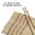 thumbnail image 6 of Joyce Chen J30-0043 Reusable Burnished Bamboo Chopsticks (10-Pair Set), 6 of 6