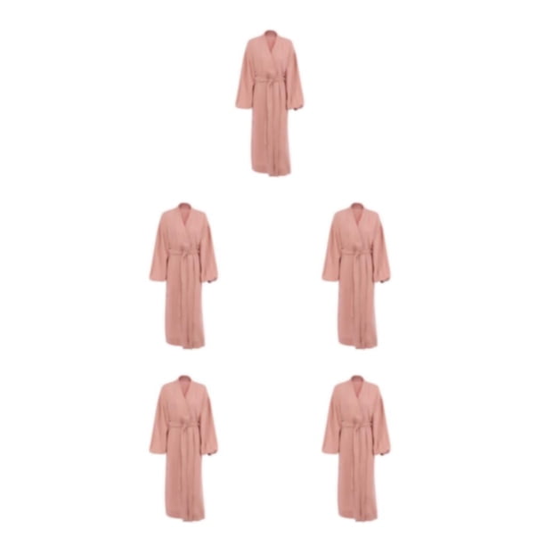 Ropa de Dormir Sonducket Mujeres Verano Estilo Casual Manga Larga Transpirable Pijama Marrón L