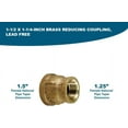 thumbnail image 5 of Supply Giant BRRC1123-NL 1-1/2" x 1-1/4" Brass Reducing Coupling, Lead Free, 5 of 5