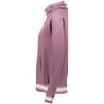thumbnail image 3 of Holloway Sportswear L Womens All-American Funnel Neck Pullover Dusty Rose Heather/White 229763, 3 of 5